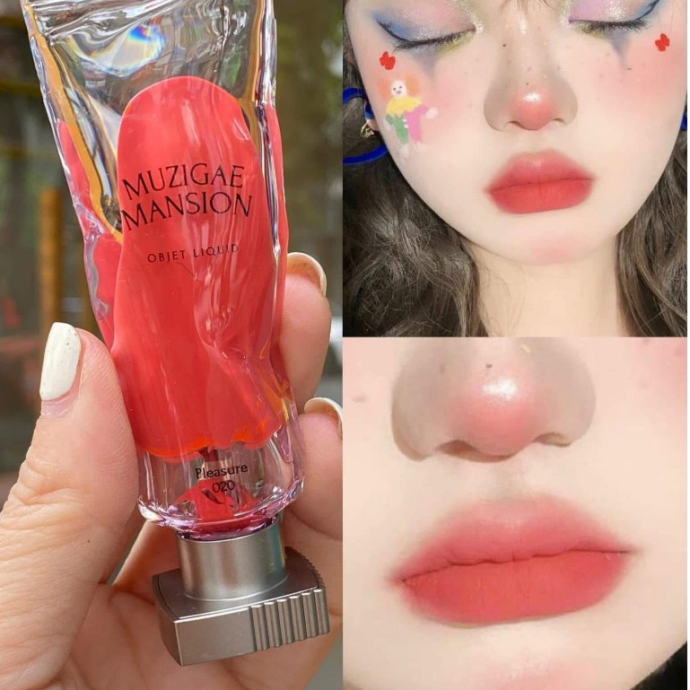 Son Muzigae Mansion 020 Pleasure Coral Pink màu hồng san hồng san hô với cam trầm Son Hữu Cơ Thuần C