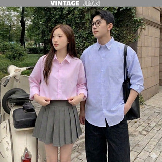 Áo Sơ Mi Dài Tay Nam Nữ VINTAGE Vải Oxford Dày Dặn Thấm Hút Tốt Form Oversize - SM03