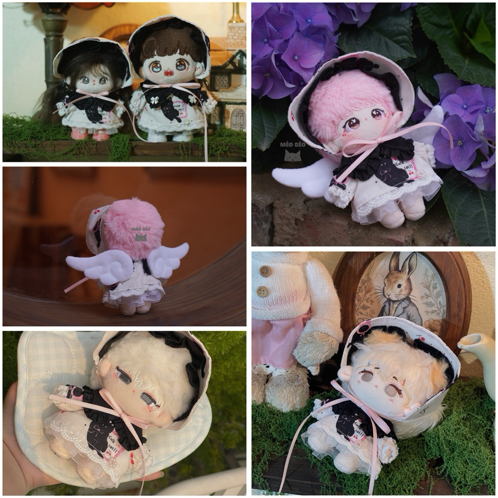 Mèo béo outfit.outfit kaka doll. outfit doll 15cm. quần áo doll. outfit 10cm
