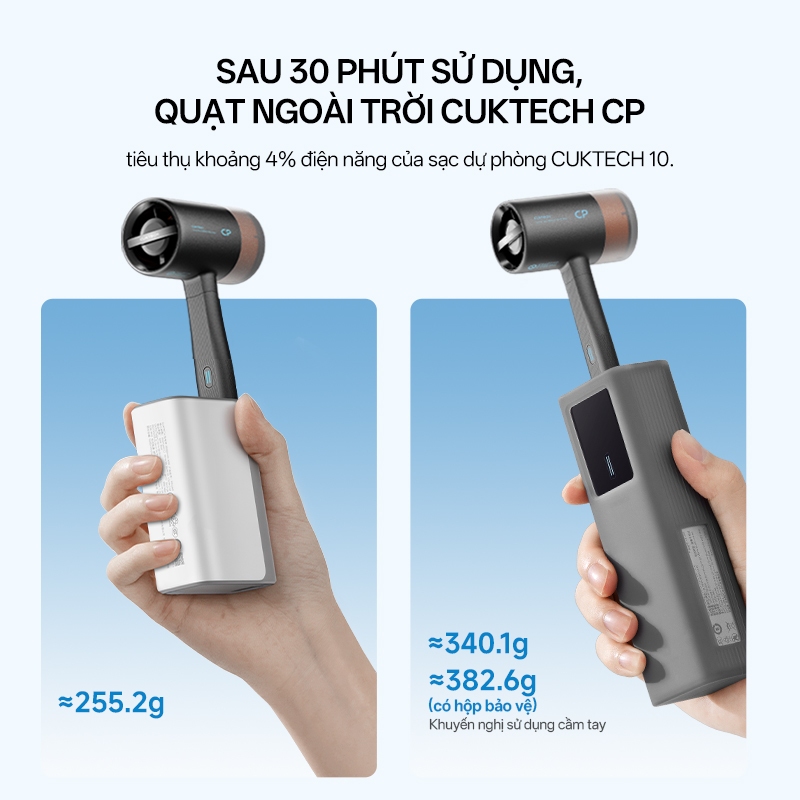 CUKTECH Quạt Cầm Tay Mini Ngoài Trời USB – 3 Cấp Độ Gió, Tương Thích Powerbank, Quạt Di Động | BigBuy360 - bigbuy360.vn