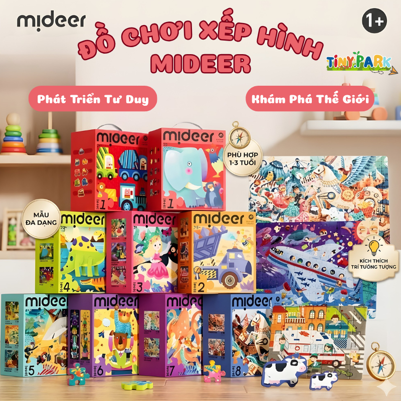 Đồ Chơi Xếp Hình Lắp Ghép 8 Cấp Độ Mideer Puzzle Level Up Phát Triển Tư Duy Cho Bé-Đồ Chơi Xếp Hình 
