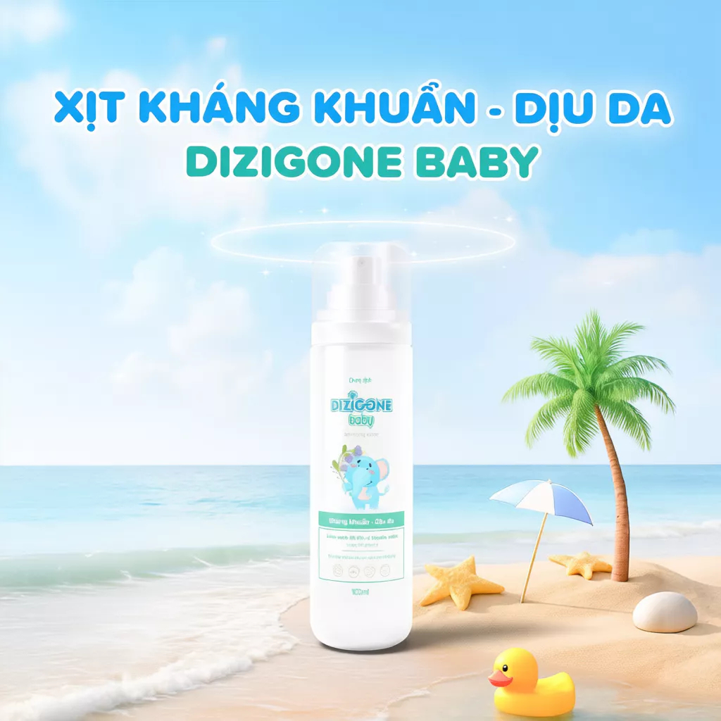 Xịt phục hồi da tổn thường Dizigone Baby Sanitizing Water 300ml
