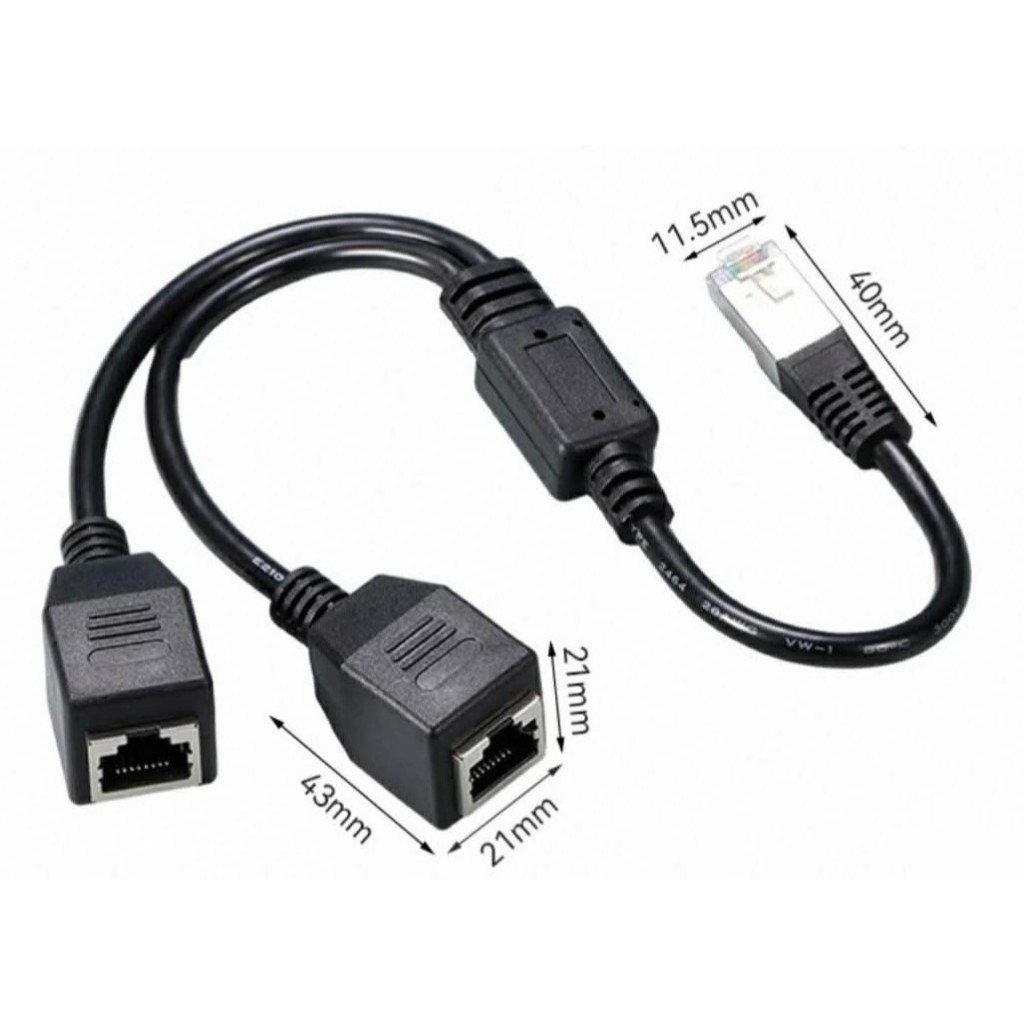 👉 Bộ Chia Cổng RJ45 1 Ra 2 – Cáp LAN RJ45 Đực Sang 2 Cái, Hỗ Trợ Cat5/Cat5e/Cat6/Cat7