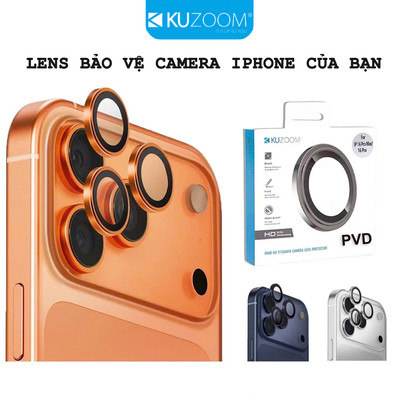 Lens Bảo Vệ Camera Có Khung Trợ Dán Chính Hãng KUZOOM Dùng Cho IP 12-17-PLUS- PRO-PROMAX