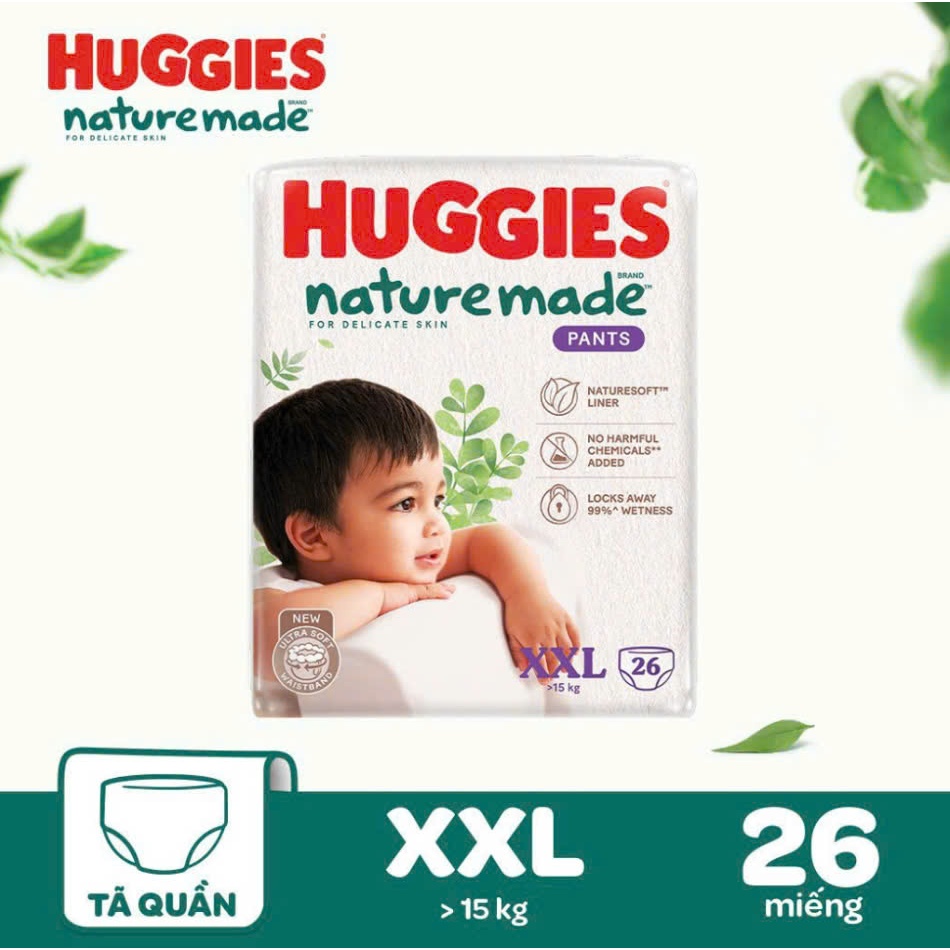 [Quà tặng không bán Huggies] Tã bỉm Huggies Nature Made XXL26_03844