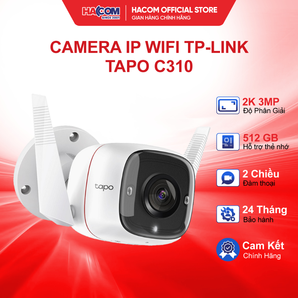 Camera IP Wifi TP-Link Tapo C310 3.0MP HACOM PC