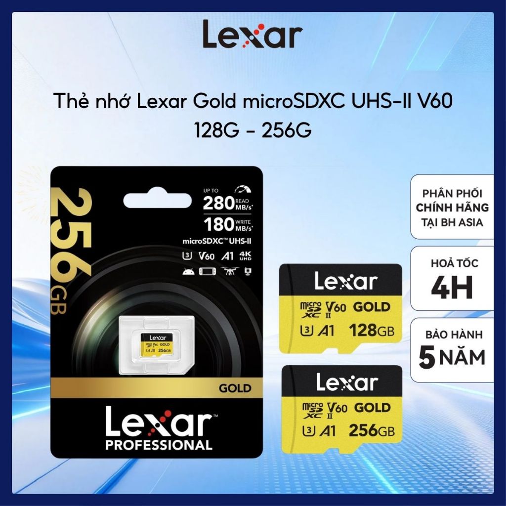 Thẻ nhớ Lexar Gold microSDXC UHS-II V60