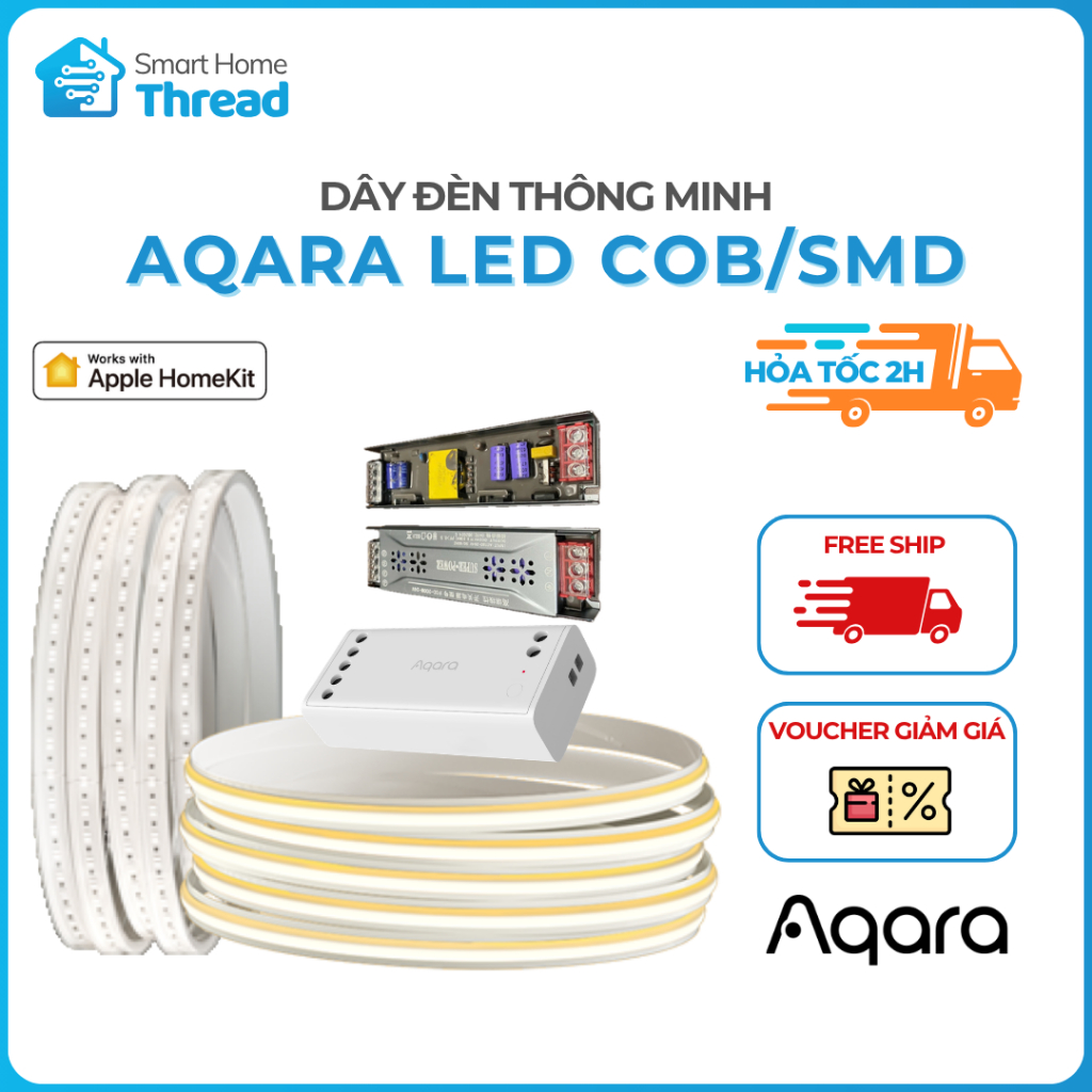 Đèn LED Dây Aqara COB/SMD -  Aqara Light Strip, Zigbee 3.0, Tương Thích Homekit - BẢN QUỐC TẾ
