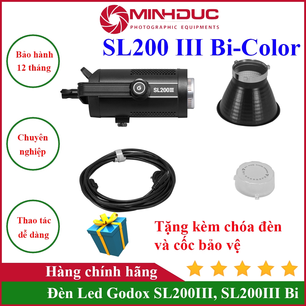 Đèn Led Godox Studio SL200 II, SL200 II Bi Color, SL200 III, SL200III Bi Color. Hàng chính hãng