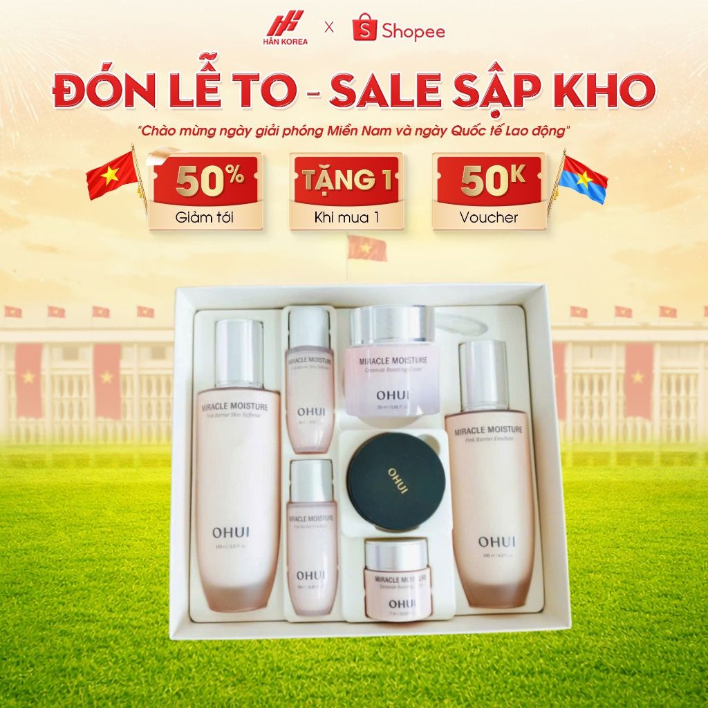 Set Dưỡng Ohui Hồng 3sp + Combo mini 4sp, Bộ Dưỡng Da Cao Cấp Ohui - C191 Hân Korea