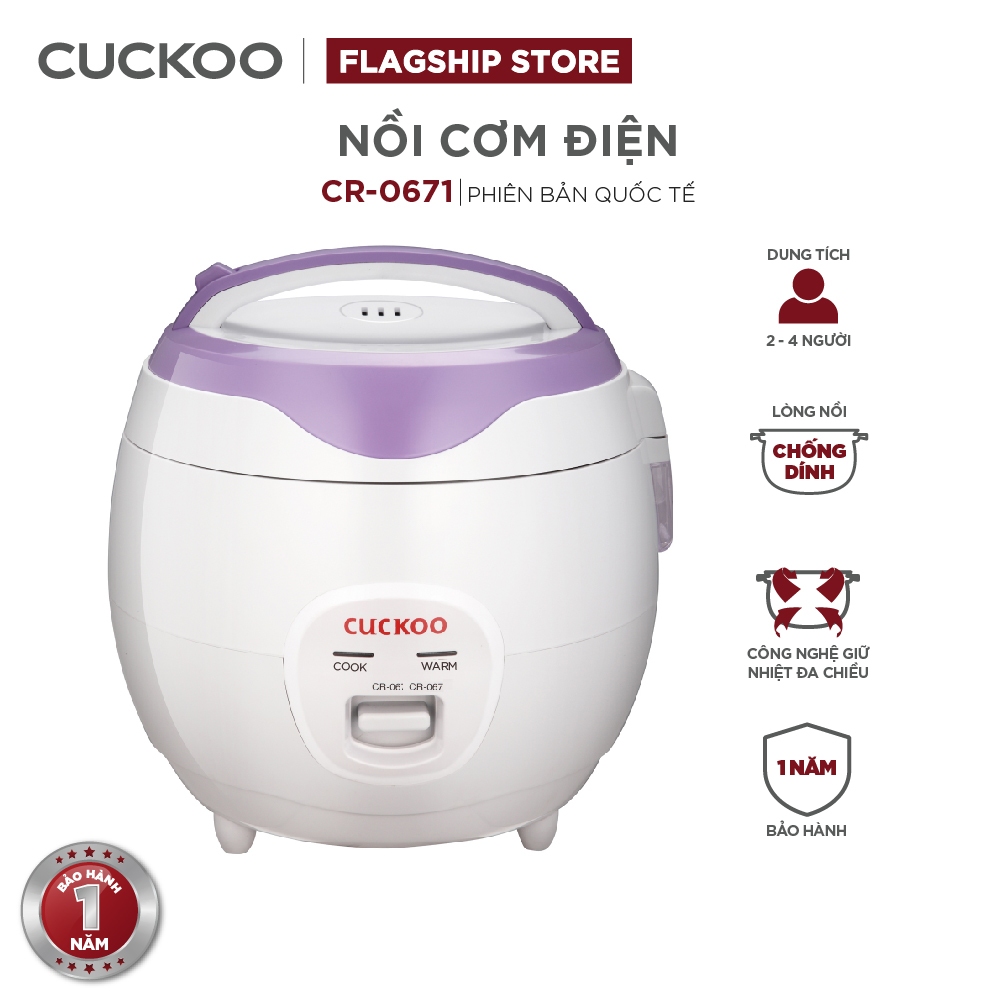 Nồi cơm điện Cuckoo 1 lít CR-0671 - Hàng chính hãng | BigBuy360 - bigbuy360.vn