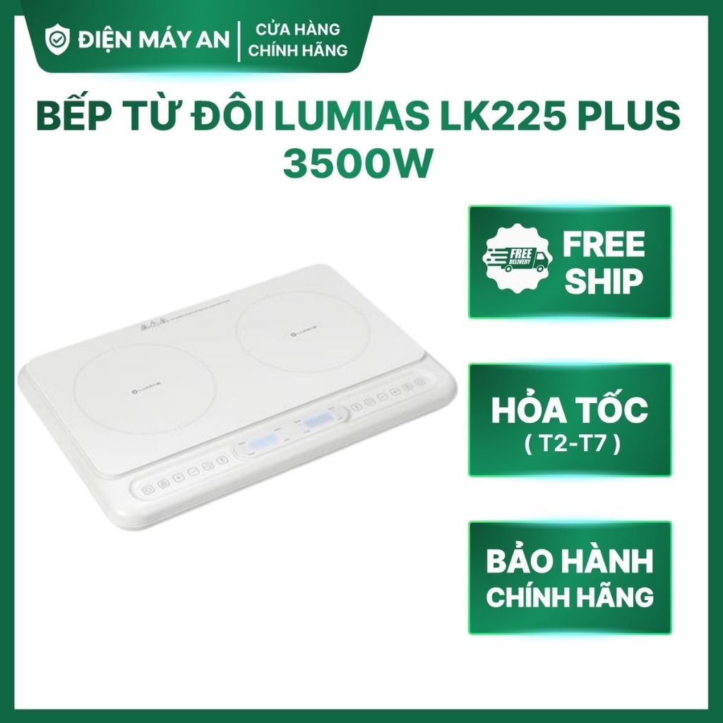 Bếp từ đôi Lumias LK225 Plus 3500W
