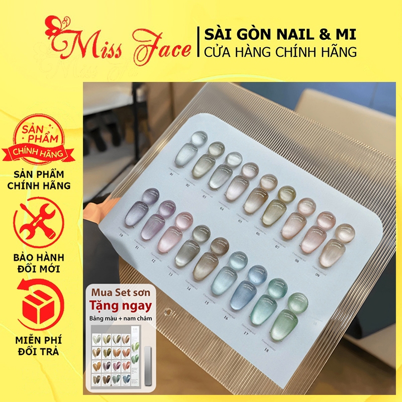 Sơn gel mắt mèo EIDDO MOONLIGHT siêu sáng - mắt mèo 18 màu tone pastel siêu hott -  mắt mèo ( ánh tr