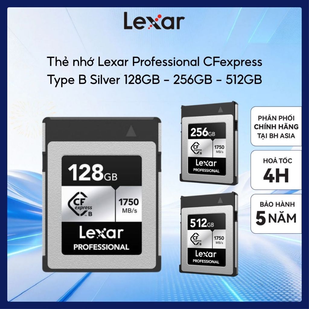 Thẻ nhớ Lexar Professional CFexpress Type B Silver 128GB - 256GB - 512GB