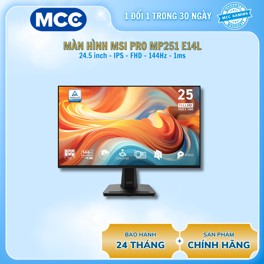 Màn Hình MSI PRO MP251 E14L (24.5 inch - IPS - FHD - 144Hz - 1ms)