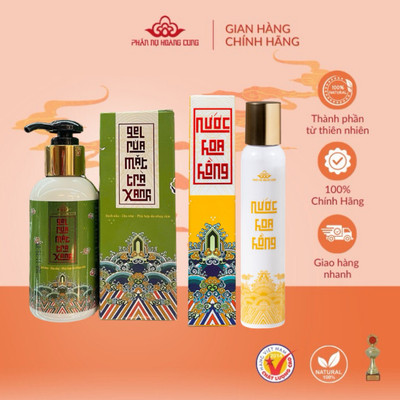 Combo Gel rửa mặt trà xanh và nước hoa hồng Phấn Nụ Hoàng Cung