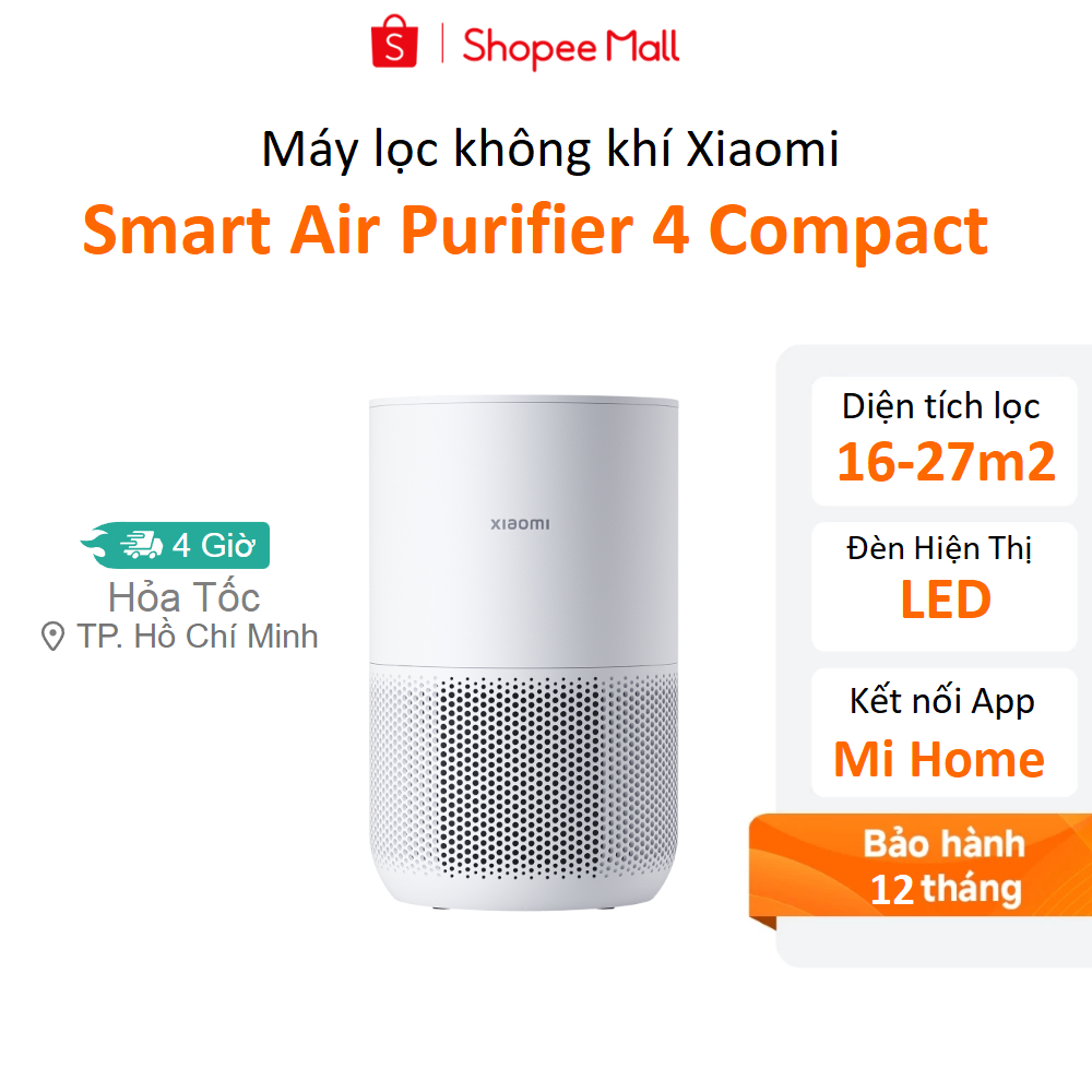 Máy lọc không khí Xiaomi Smart Air Purifier 4 Compact EU BHR5860EU - Hàng chính hãng