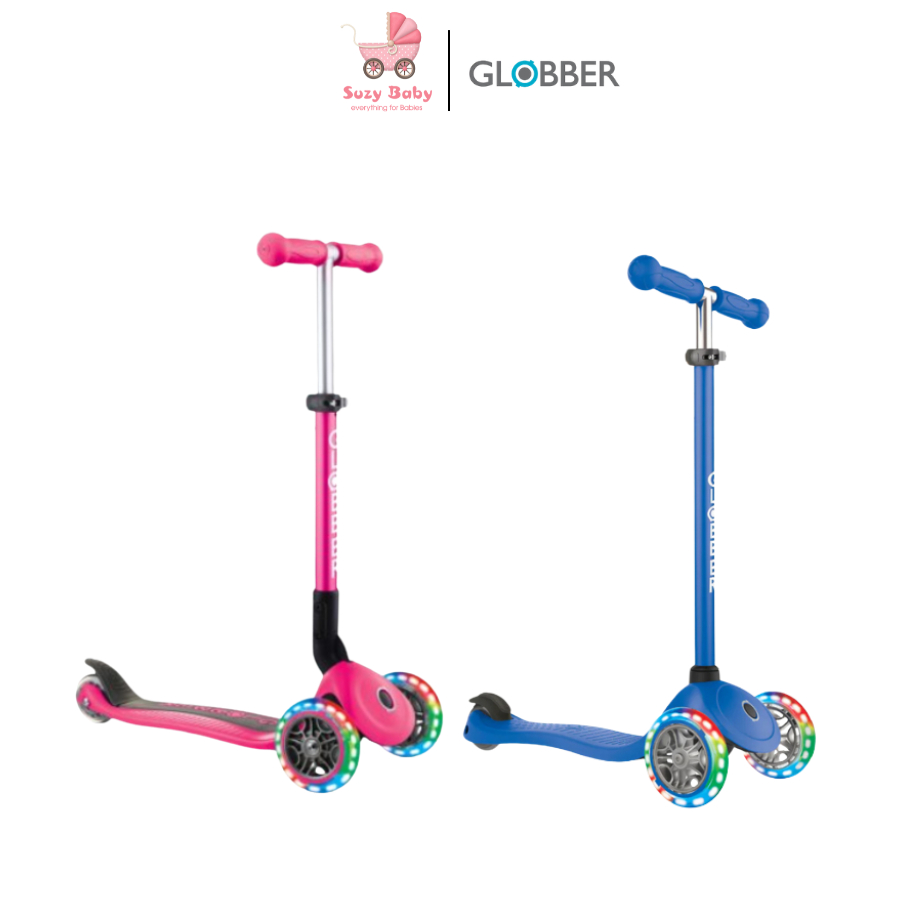 Xe Scooter 3 bánh Globber Primo Foldable Lights Anodized Tbar từ 3-7 tuổi