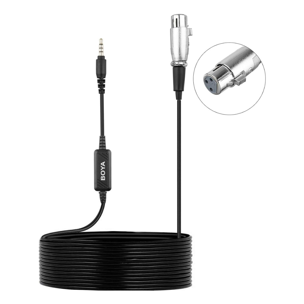 Boya BY-BCA6 | Chuyển đổi Microphone cổng XLR sang TRRS 3.5mm