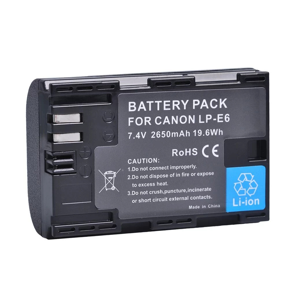 Pin LP-E6 cho Máy ảnh Canon 60D 70D 80D 90D 6D 6D Mark II 5D mark II 5D Mark III E6 Dung lượng cao