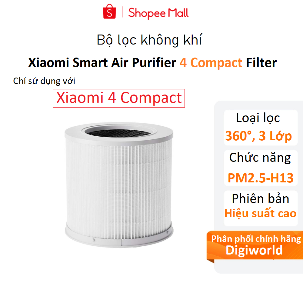Xiaomi 4 Compact - Lõi lọc không khí Xiaomi Smart Air Purifier 4 Compact Filter ( Bộ Lọc ) - Chính h