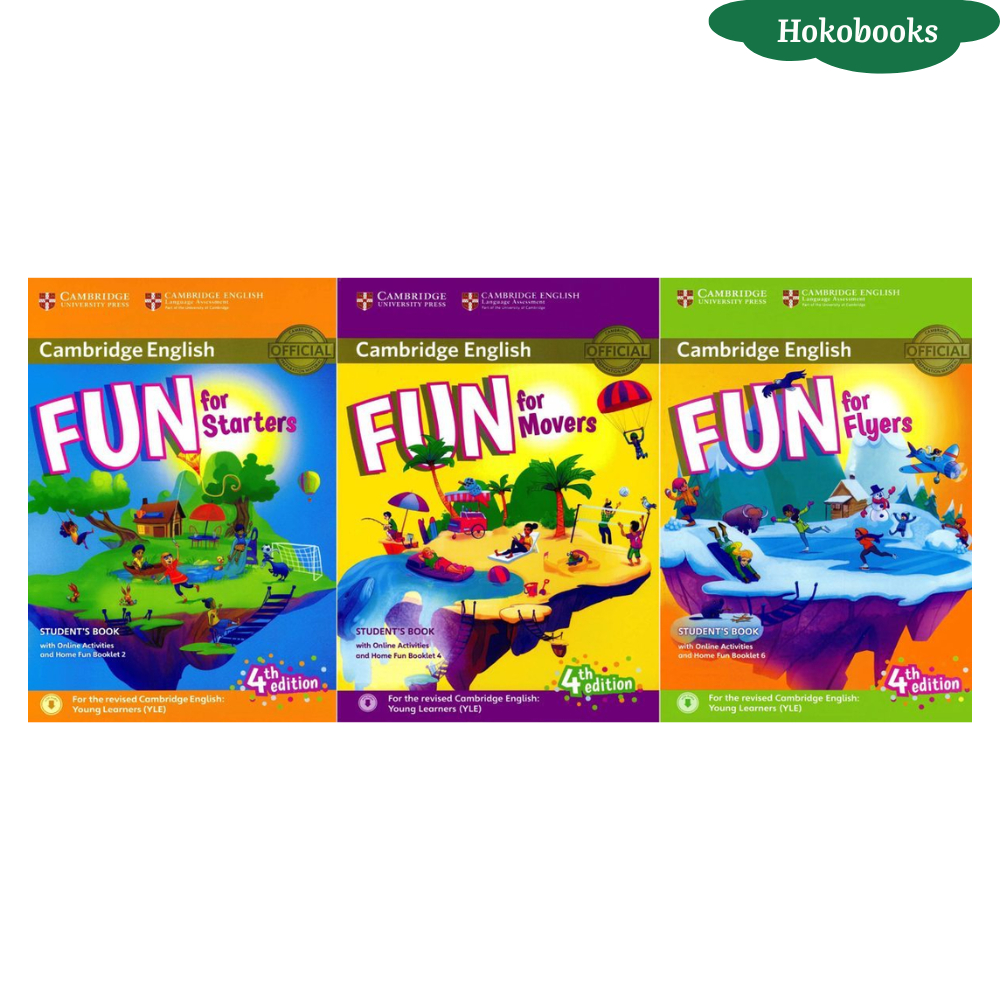 Sách - Fun for Starters - Movers -Starters (4th edition) - Bản in lazer đẹp tặng file nghe