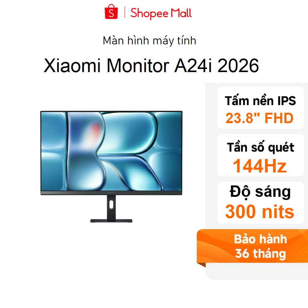 Màn hình máy tính Xiaomi A24i (1920x1080p) 2026 23.8 inch IPS Chuẩn Vesa ( ELA5444EU ) - Bảo hành 3 