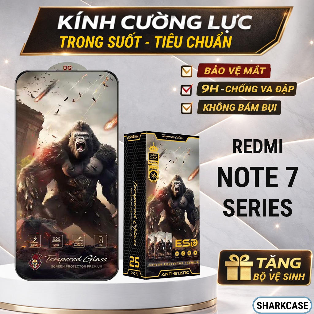 Kính cường lực Redmi Note 7, Redmi 7, Note 7 Pro cao cấp full màn trong suốt bảo vệ màn hình dt shar