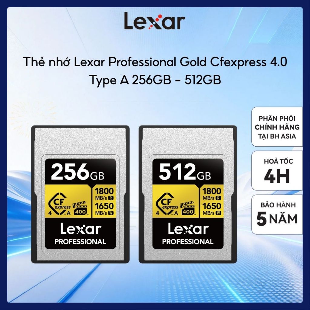 Thẻ nhớ Lexar Professional Gold Cfexpress 4.0 Type A 256GB - 512GB