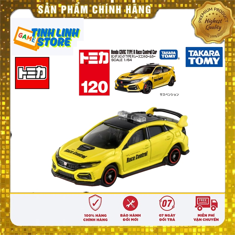 Mô hình xe Tomica No.120-09 Honda Civic Type R (FL5) Race Control - Tỉ lệ 1:64 Takara Tomy