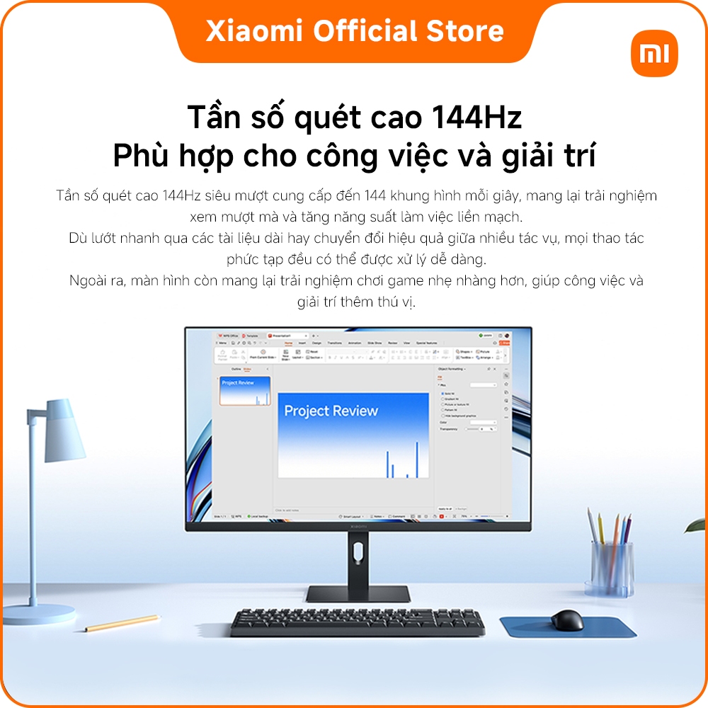 Màn hình Xiaomi A27i 2026 OM8FF-EU | Tần số quét cao 144Hz | Độ sáng 300nits | Màn hình cứng IPS 27-inch | BigBuy360 - bigbuy360.vn