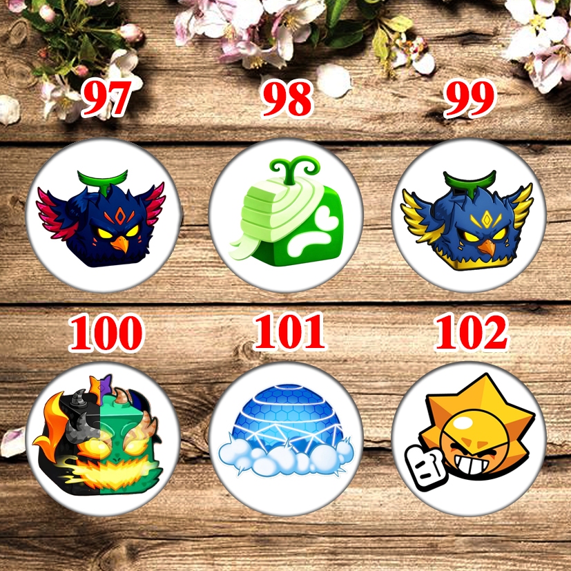 Huy hiệu /Pin anime Blox Fruits nhiều mẫu đẹp Kích thước 5.8cm và 7.5cm