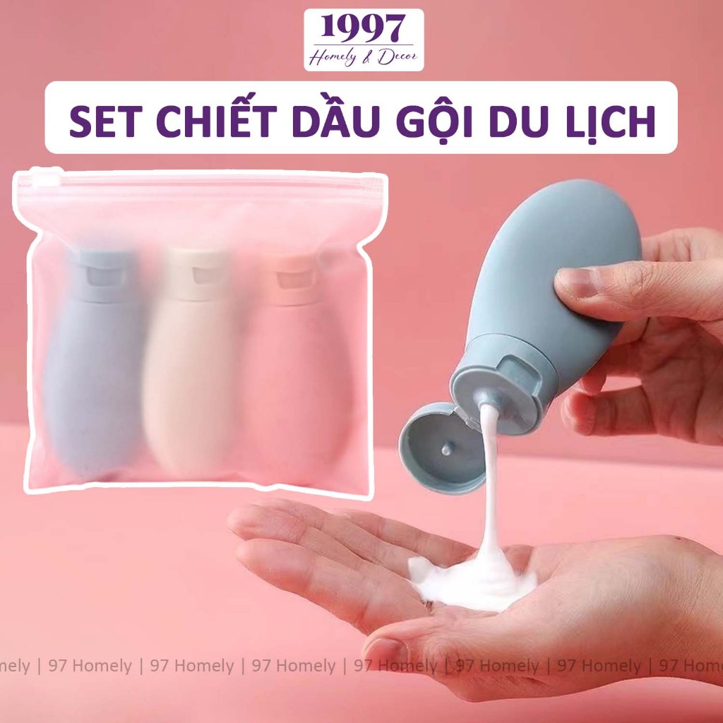 Set Chiết Mỹ Phẩm Du Lịch 3 Tuýp 97HOMELY Tiện Lợi Cho Mọi Chuyến Đi Du Lịch DT240501901