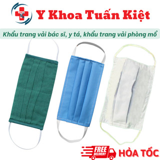 ✅ Khẩu trang vải bác sĩ, y tá, khẩu trang vải phòng mổ