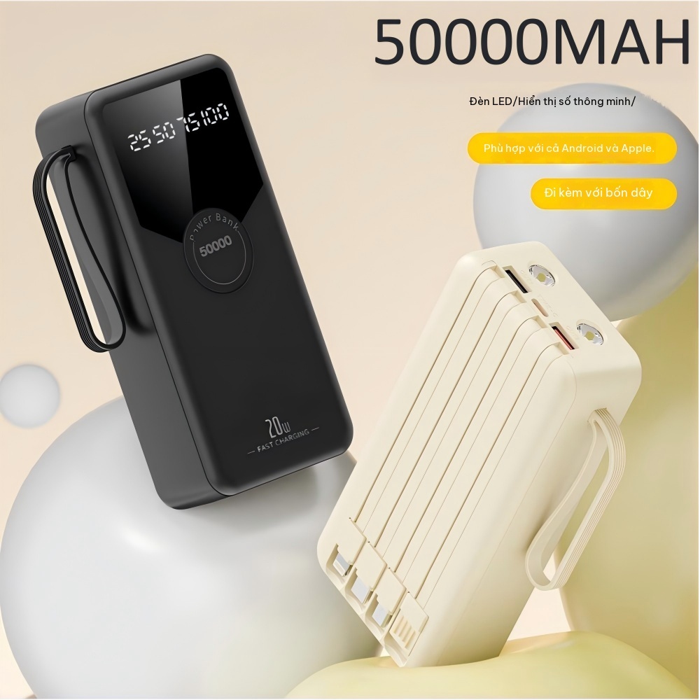 Sạc Dự Phòng 80000mAh Sạc Nhanh PD20W Tích Hợp Cổng Sạc Tiện Lợi Có Đèn LED Lý Tưởng Cho Điện Thoại Và Thiết Bị Khác5000