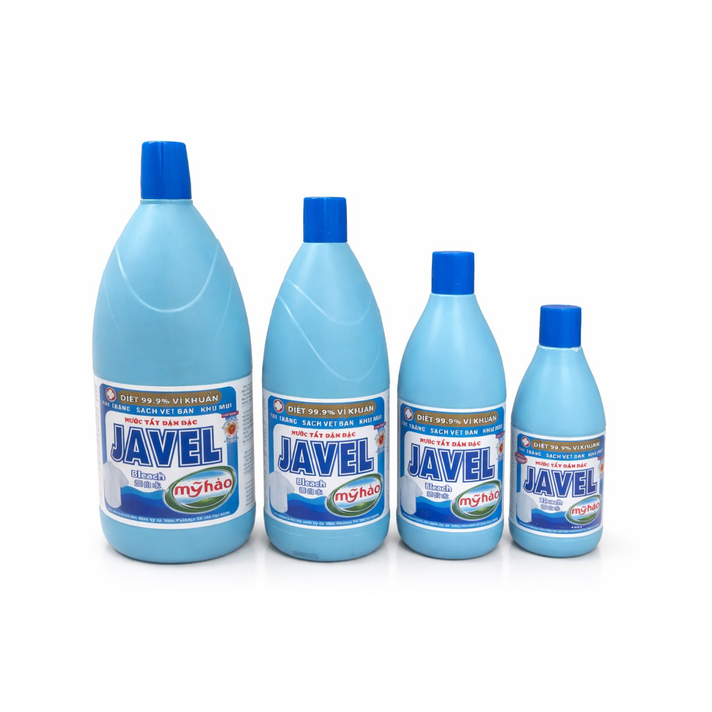 NƯỚC TẨY JAVEL MỸ HẢO – ĐỦ 4 SIZE TIỆN LỢI