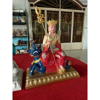 Tượng Địa Tạng cưỡi Đề Thính cao 40cm