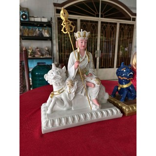 Tượng Địa Tạng cưỡi Đề Thính cao 40cm