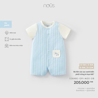 Nous Bộ Bodysuit Body Liền Cộc Vải Mềm Mịn Thoáng Mát Dễ Thương Cho Bé Trai VÀ Bé Gái Size Từ 0-12M