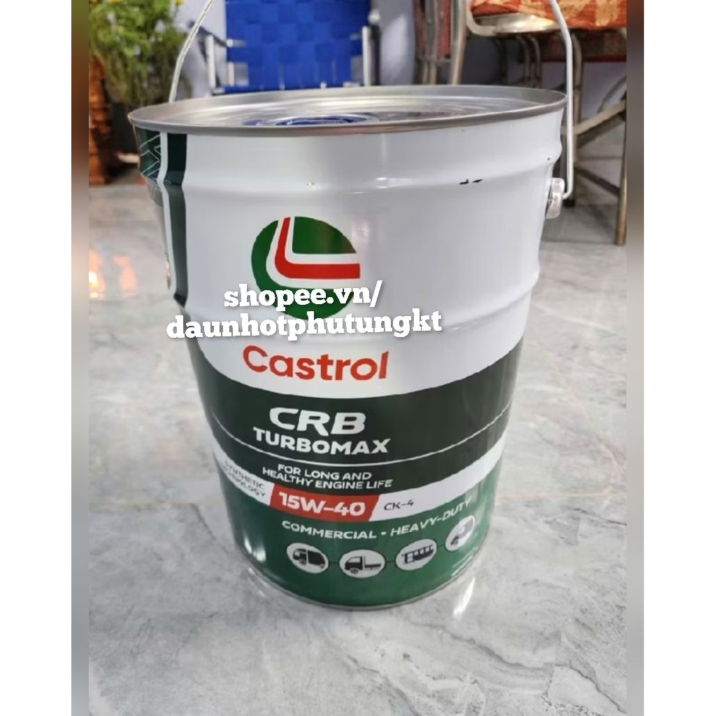 CRB TURBOMAX 15W40 CK4 (thùng 20L)_Nhập khẩu chính hãng dùng cho các loại xe tải nặng, xe Benz, Cont