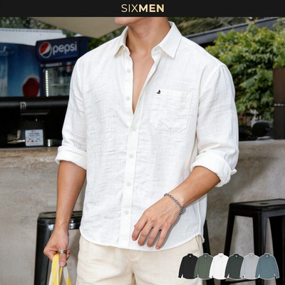 Áo Sơ Mi Nam Dài Tay Charter - Vải SMART LINEN Form Thoải Mái, Thấm Hút Cực Tốt, Không Xù - SIXMEN