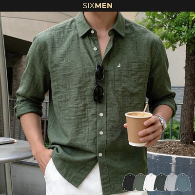Áo Sơ Mi Nam Dài Tay Charter - Vải SMART LINEN Form Thoải Mái, Thấm Hút Cực Tốt, Không Xù - SIXMEN