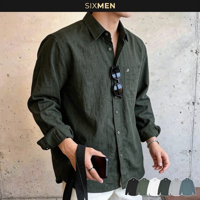 Áo Sơ Mi Nam Dài Tay Charter - Vải SMART LINEN Form Thoải Mái, Thấm Hút Cực Tốt, Không Xù - SIXMEN