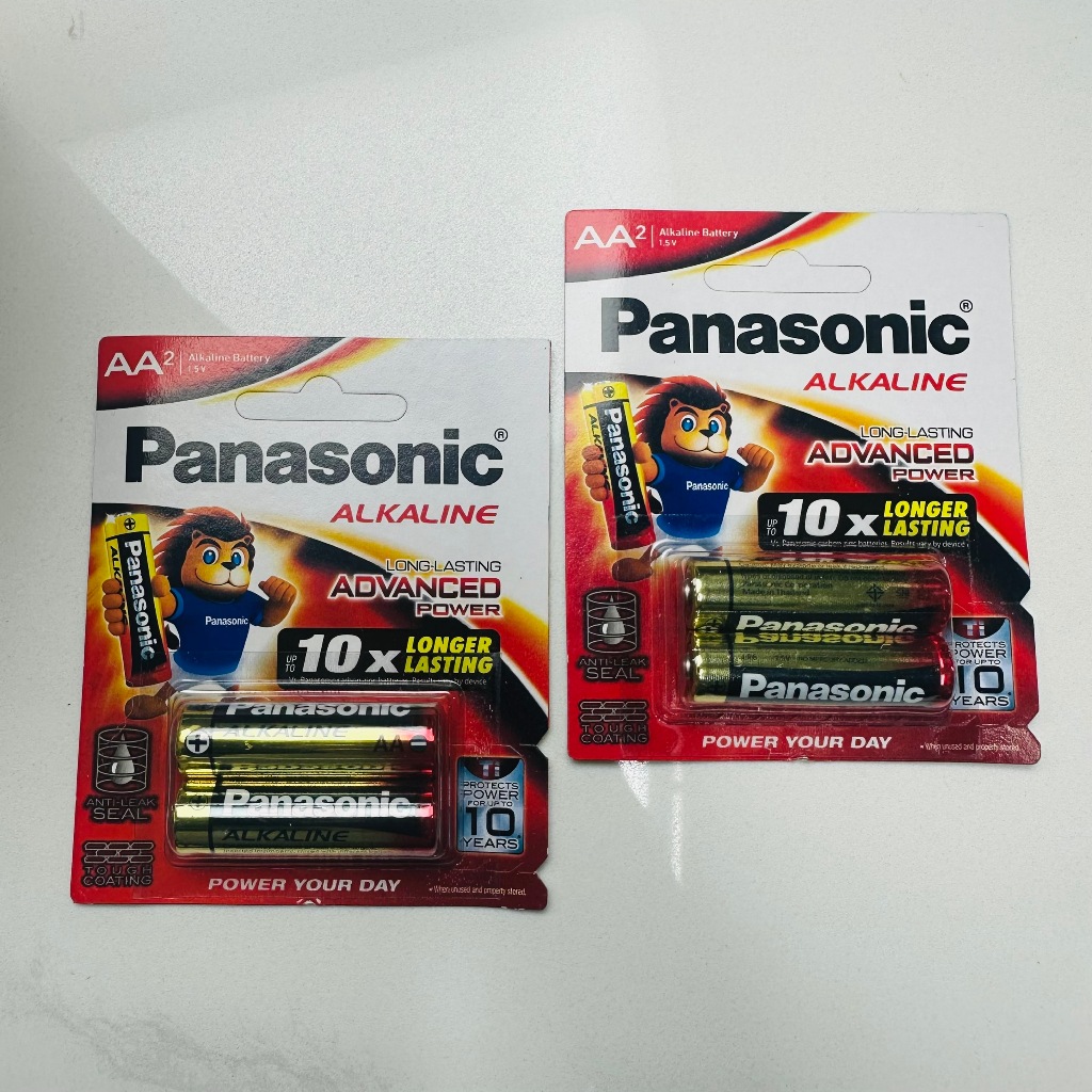 Vỉ 2 viên pin Panasonic Akaline AAA và AA