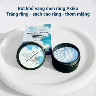 [Chính Hãng] Bột Trắng Răng Akiko Nhật Bản (26g) -Làm Sạch Cao Răng, Khử Vàng Men Răng, Thơm Miệng