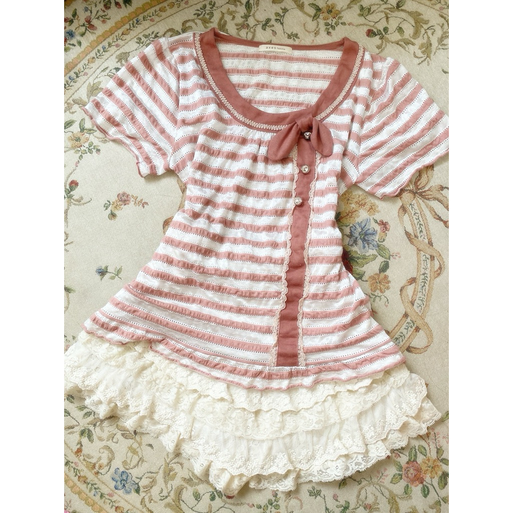 Axes femme top with japan lace bloomer