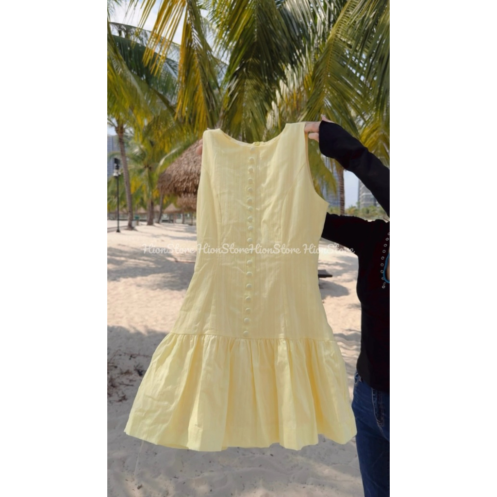 Hion Store - Đầm Xô nút bọc đi biển 4 màu có size S M