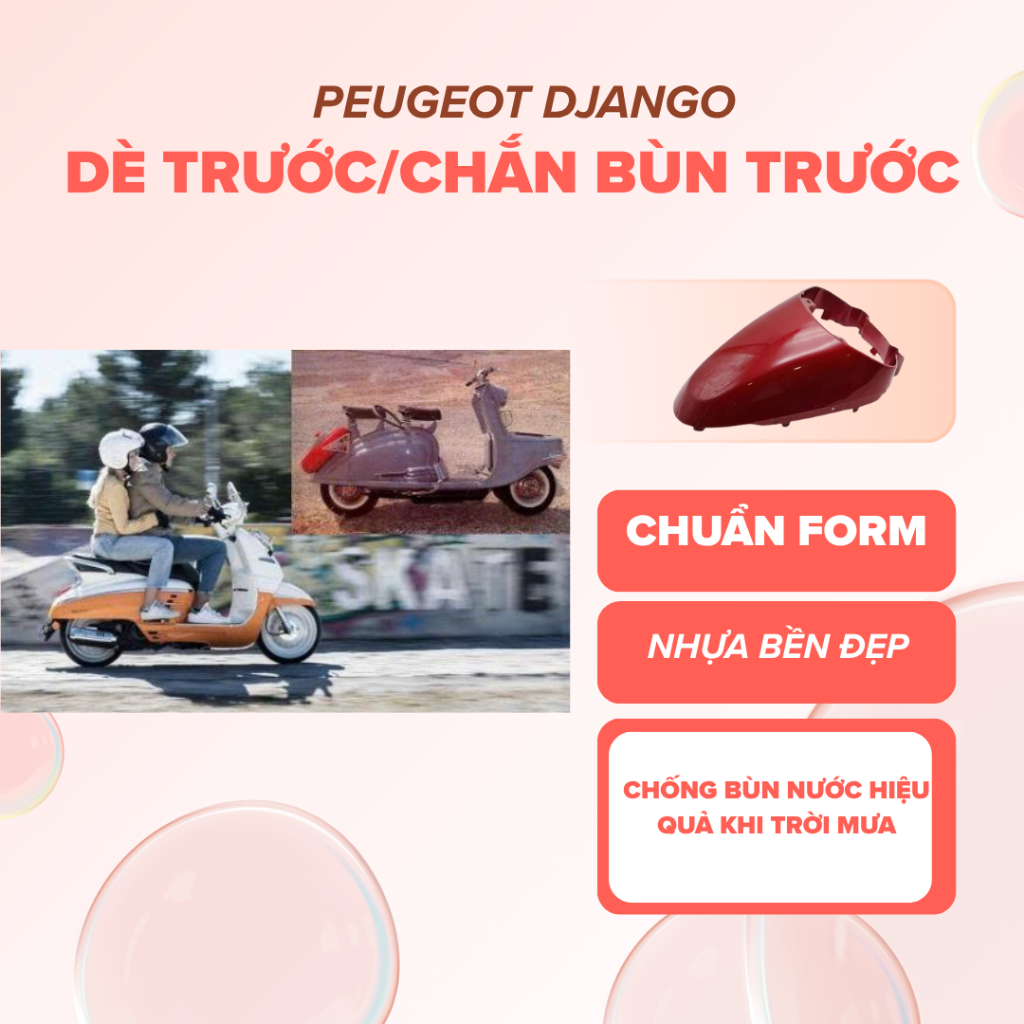 Dè Trước – Chắn Bùn Trước Peugeot Django 125 150 | Phụ Tùng Peugeot Django Chuẩn Form