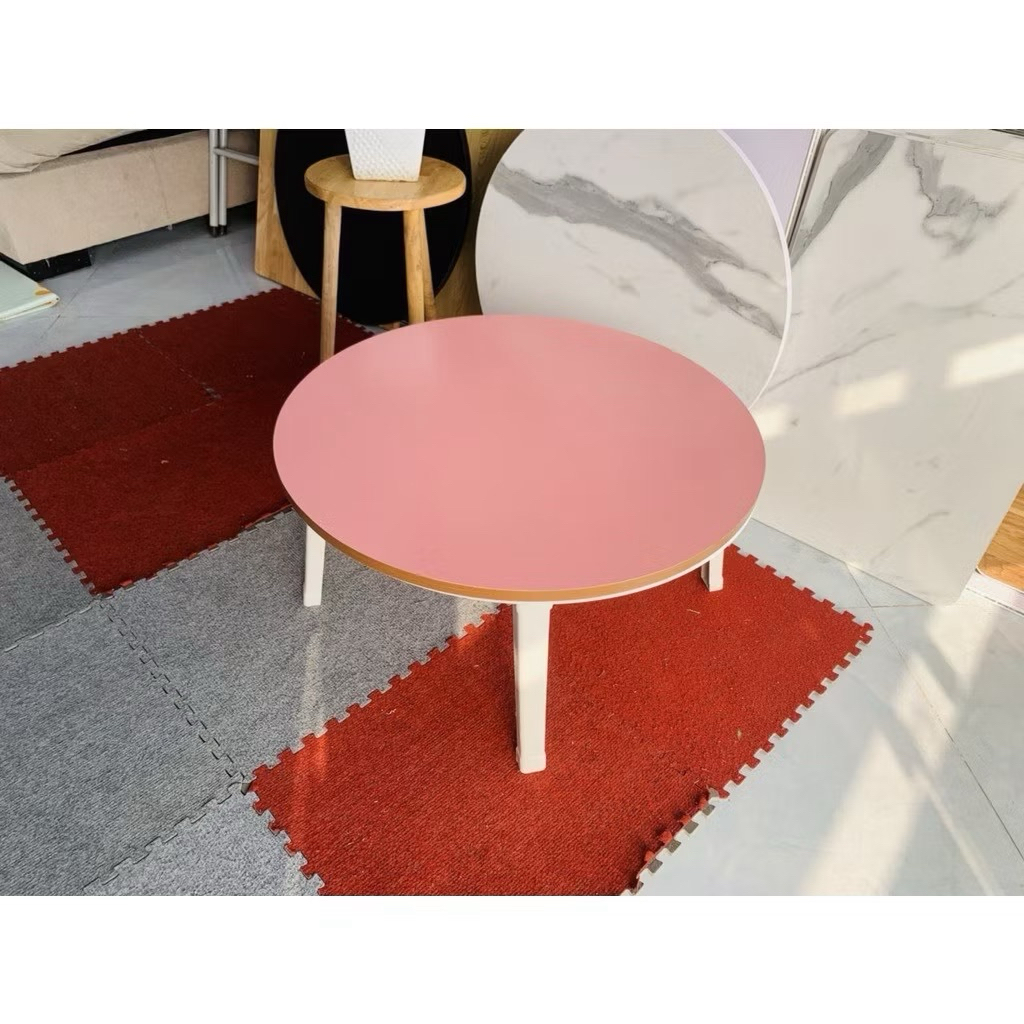 Bàn học gấp gọn ngồi bệt bàn gấp học sinh tiện ích chân nhựa cứng 60x60 bàn tròn , bàn tròn đường kính 60 giá rẻ | BigBuy360 - bigbuy360.vn