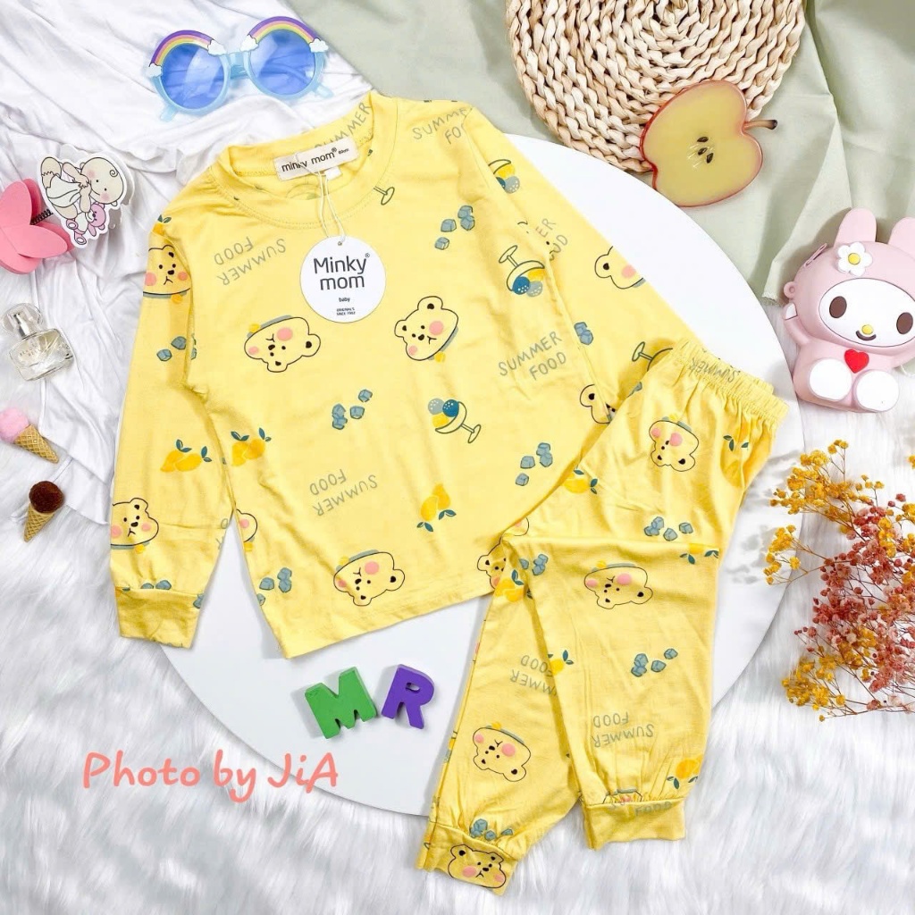 Bộ Dài Tay Minky Mom Chính Hãng Bé Trai Gái Vải Thun Lạnh B2-TD-38